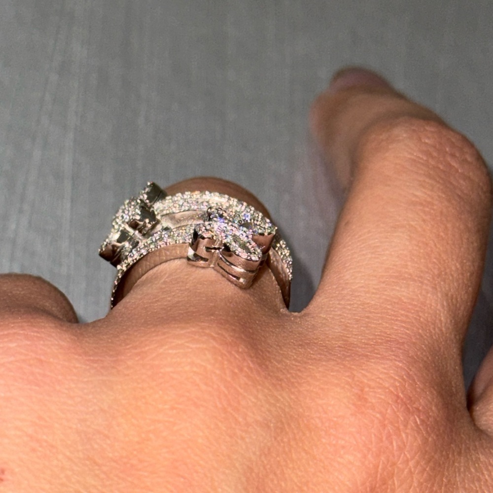 Vvs diamond butterfly Moissanite ring, 100% passes diamond testers Gift for her - Picture 7 of 8